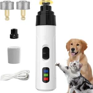 Heusom Silent Groom Pro Nail Grinder, Cordless Low-Noise Pet Nail Trimmer