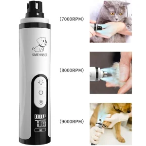 Electric Pet Nail Grinder USB Rechargeable Dog Cat Claw Trimmer Quiet Safe Groom
