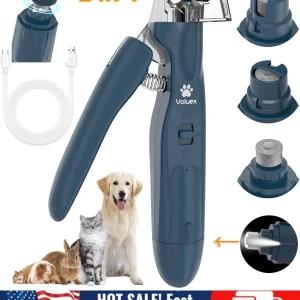 Electric Dog Nail Grinder Pet Trimmer USB Charge with nail Clipper Professional
